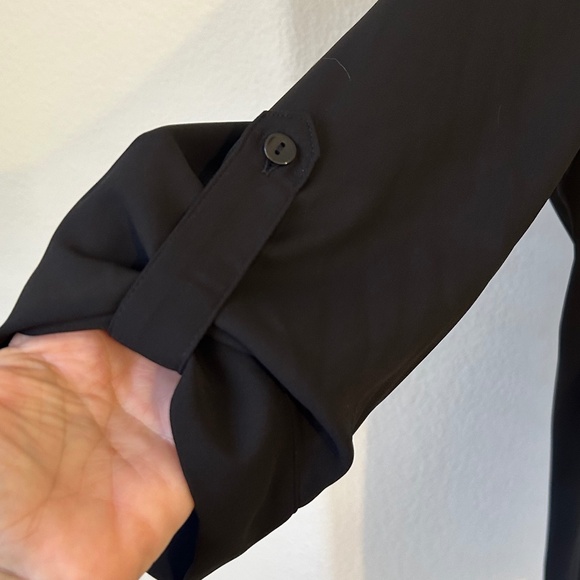 BCX Roll Tab Sleeve, Button Down, Collared Blouse NWOT - Picture 3 of 8